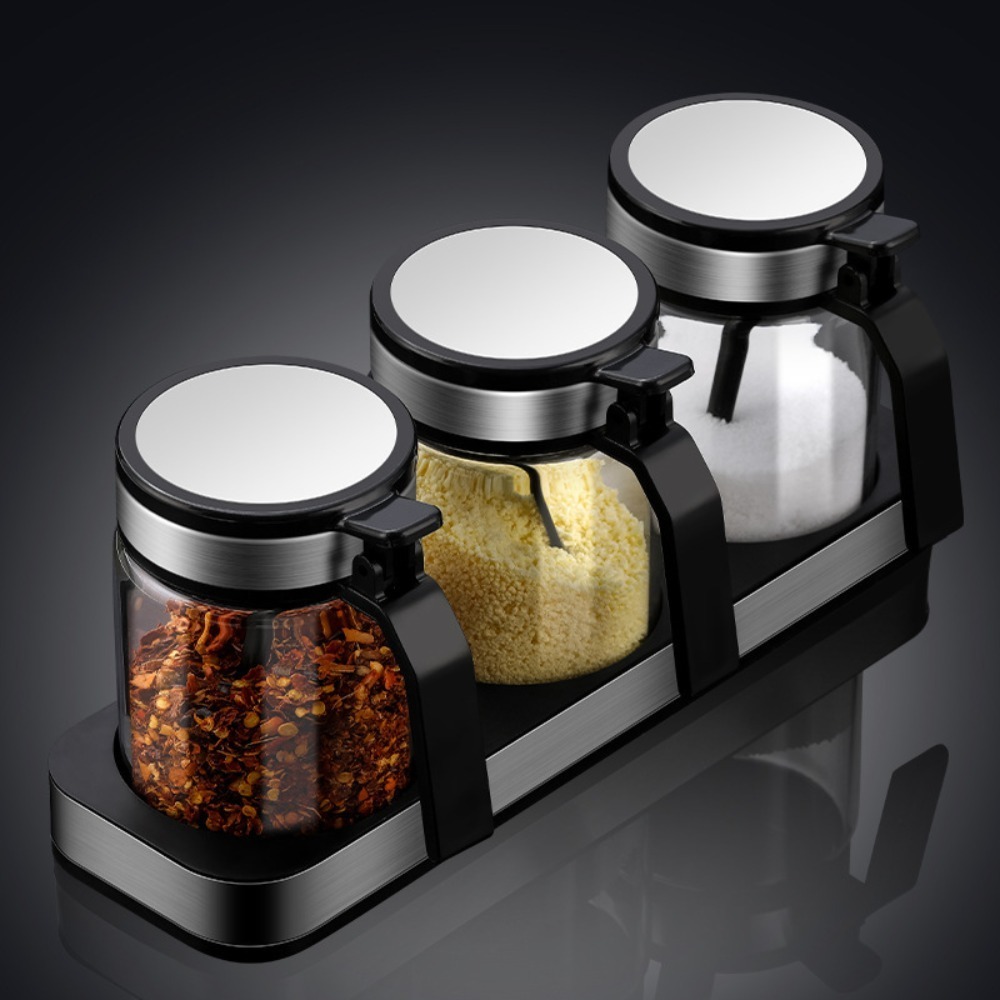 Clear Spice Jar Sugar Bowl Spice Storage Pot With Lid And - Temu