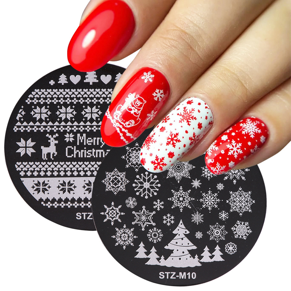 New Christmas Snowflakes Santa Claus Winter Nail Stamping Plates Nail Art  Stamp Template - China Nail Stamping Plates and Nail Art Template Printing  price