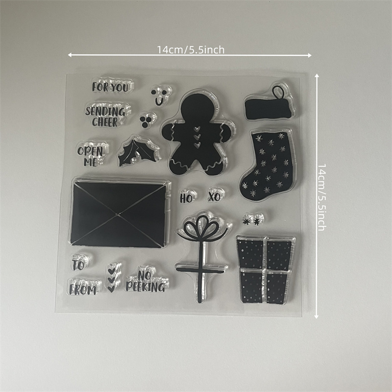 1pc Stamps And Dies 2023-2024 For Card Making, Sending Cheer Bundles Clear  Stamp And Metal Cutting Dies Sets For DIY Greeting Cards Or Handbook Making