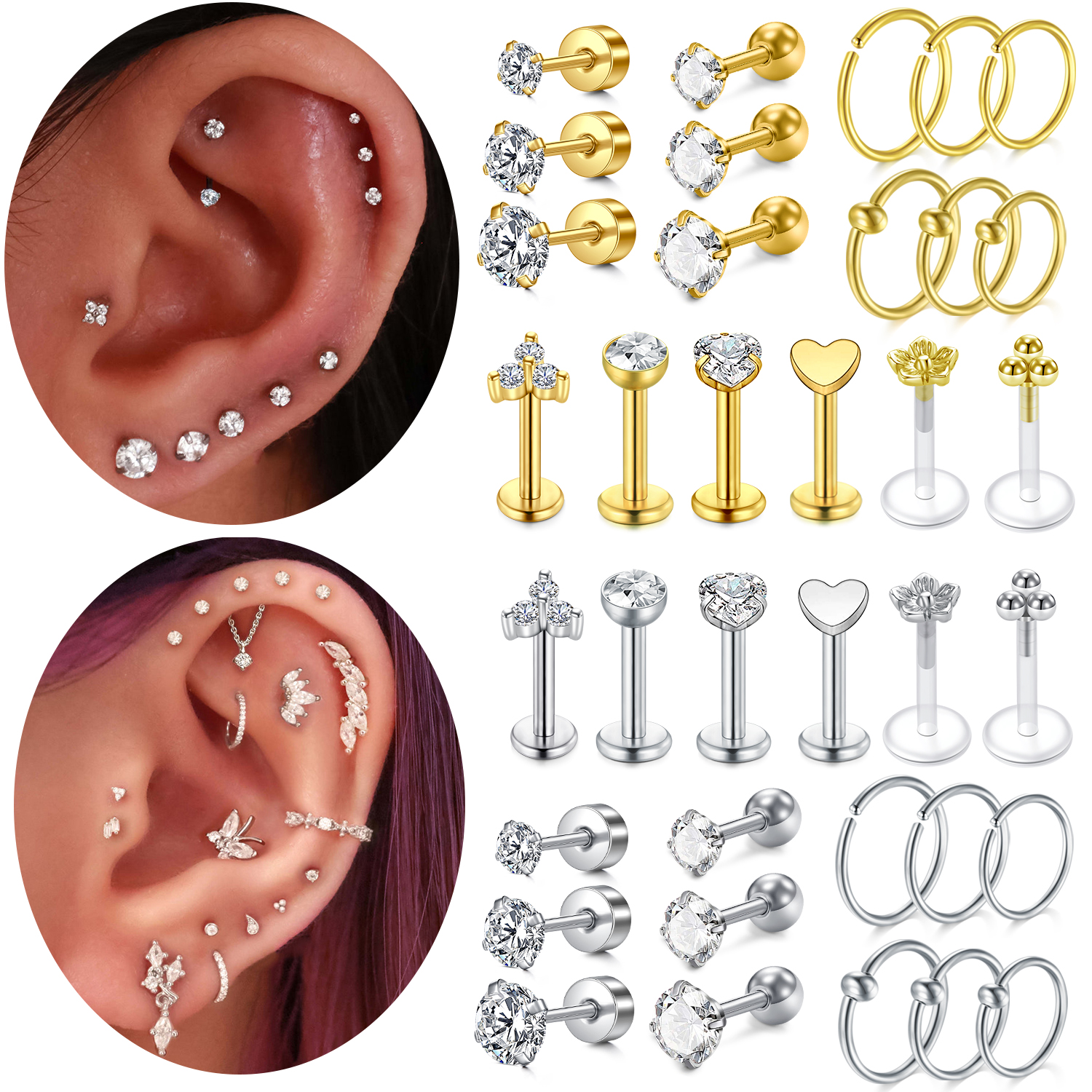 Types of Ear Piercings - Guide to Ear Piercing Placement | Allure-tiepthilienket.edu.vn