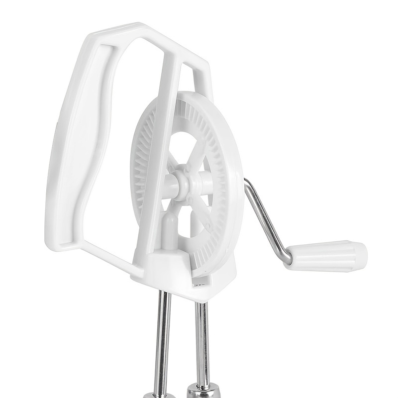 Manual Hand Mixer, Stainless Steel Hand Crank For Cooking White