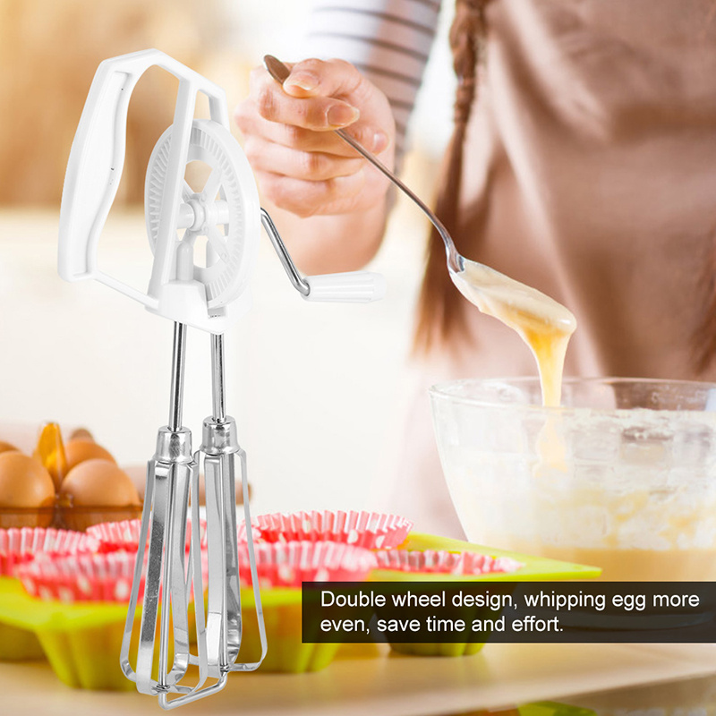 Stainless Steel Manual Egg Beater Double Rotating Jam Mixer - Temu