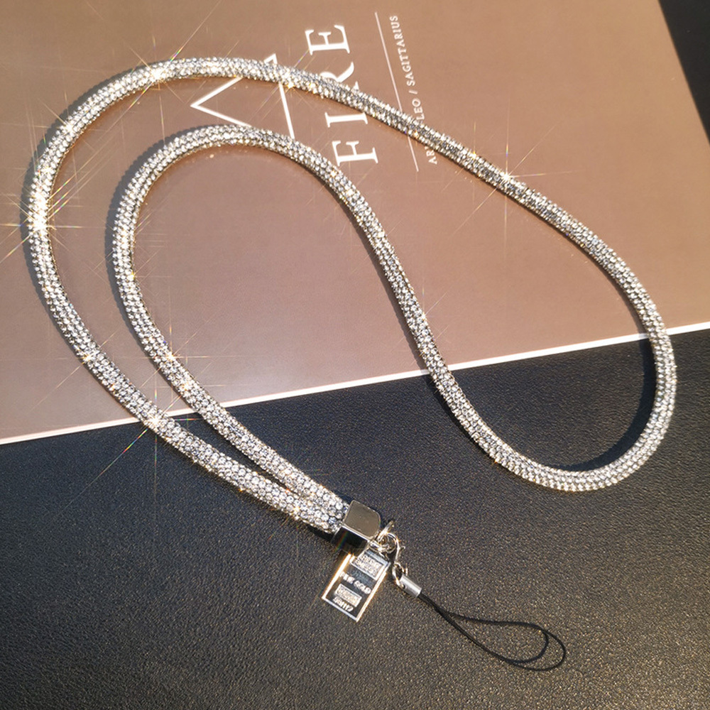 Shiny Shiny Diamond Phone Bling Lanyard With Long Neck Chain Bracelet For  Mobile Phones From Global_deal, $0.58