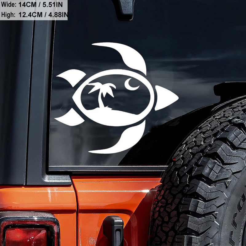 1pc Marine Life Sea Turtles Swimming Sunny Beach Car Sticker For Laptop  Bottle Truck Phone Motorcycle Vehicle Paint Window Wall Cup Fishing Boat  Decal