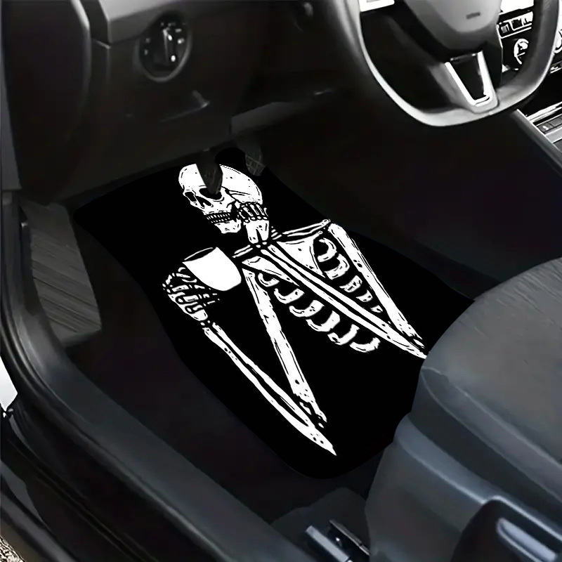 1pc Gothic Skull Print Car Floor Mats, Rose Print Car Soft Carpets, Car  Anti-slip Mats, Car Back Seat Anti-fouling Mats, Car Interior Decoration