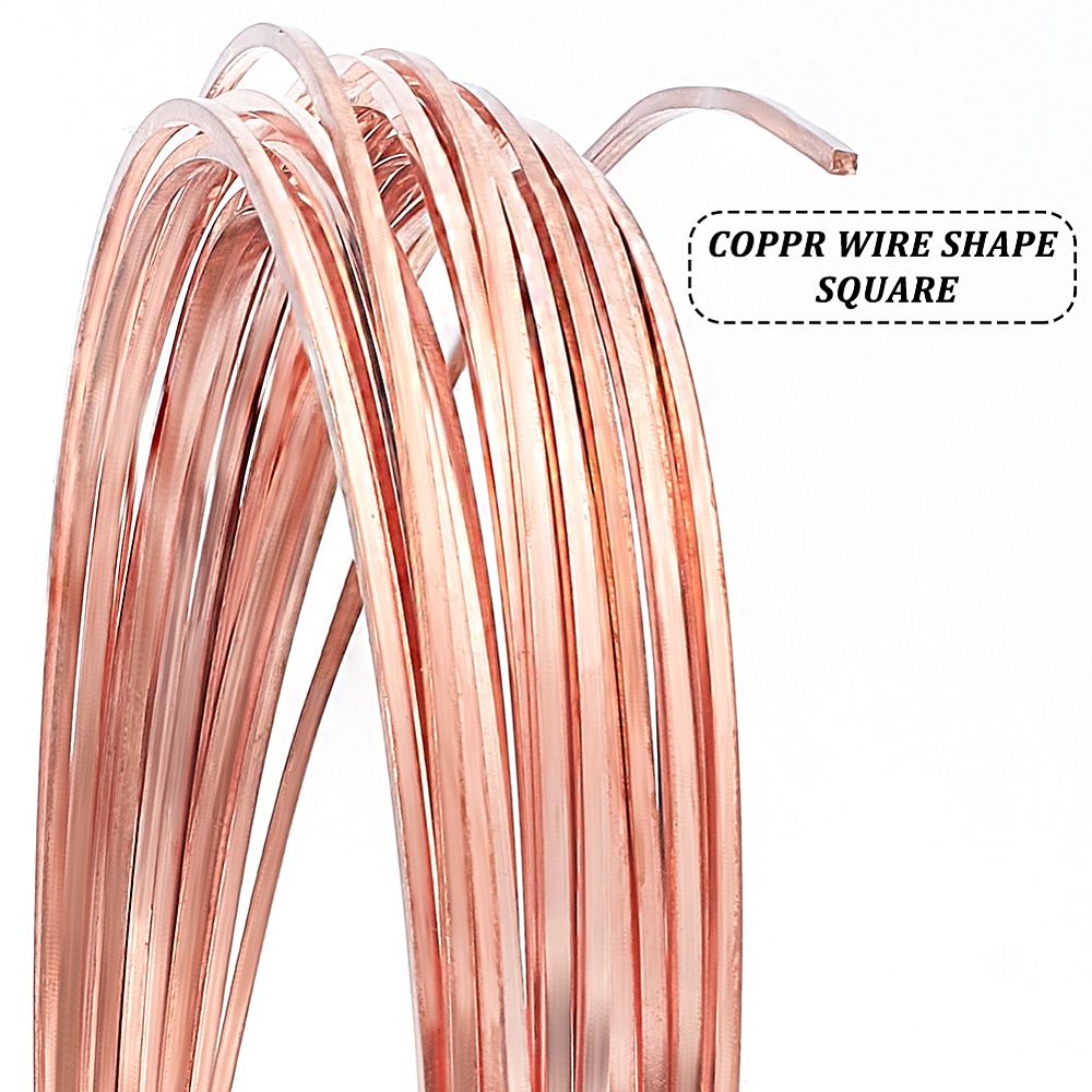 23 gauge Silvery Square Copper Wire Bendable Metal Craft - Temu