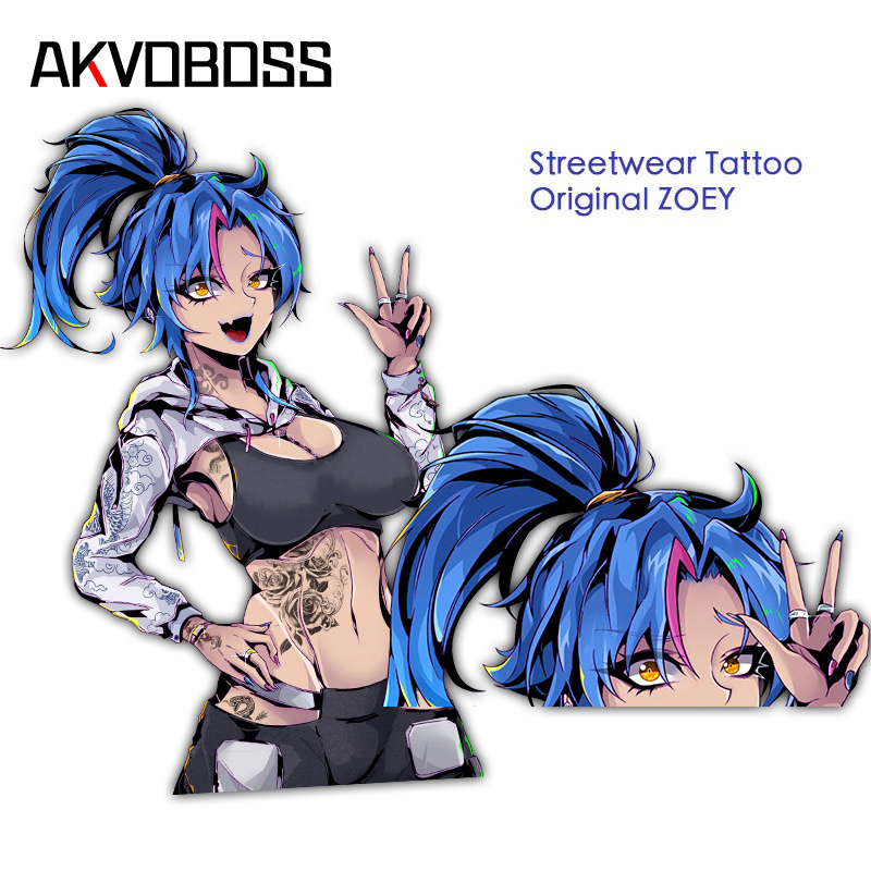 anime art , anime girl , streetwear , skateboard | Sticker