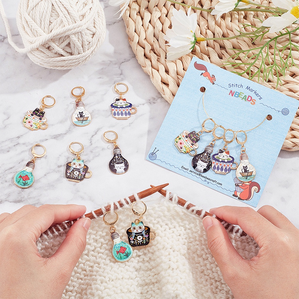 Locking Stitch Marker Knitting Markers Charms Removable - Temu