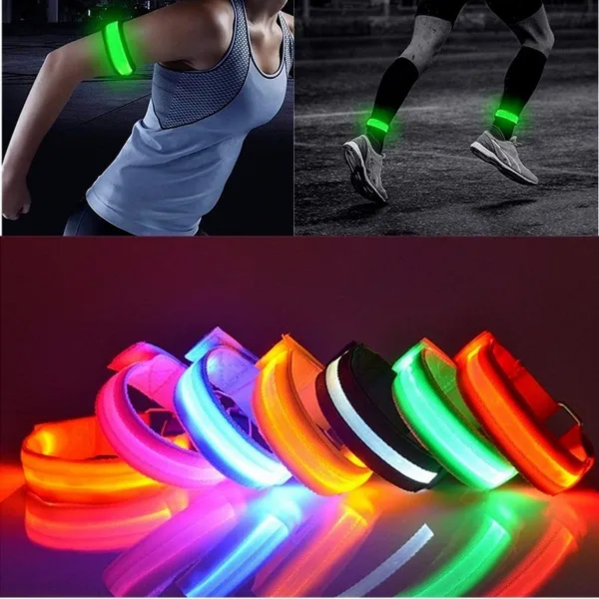 Glowing Bracelets Sport Led Wristbands Adjustable Running - Temu