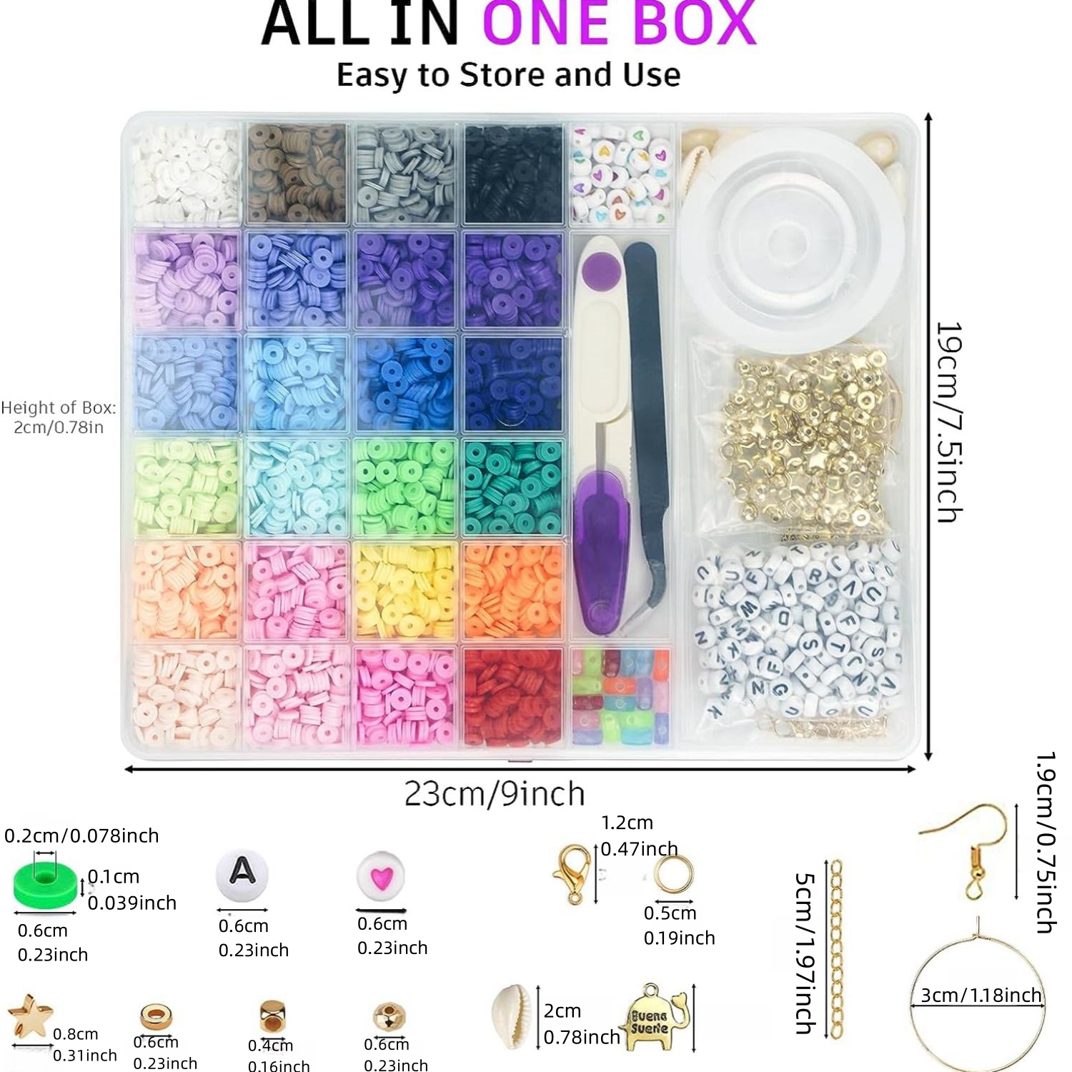 Assorted Beads Kit 72 Colors Spacer Heishi Beads Flat - Temu