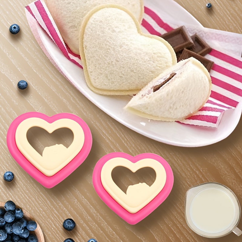 Heart Shaped Sandwich Cutter And Sealer, Decruster Bread Sandwich