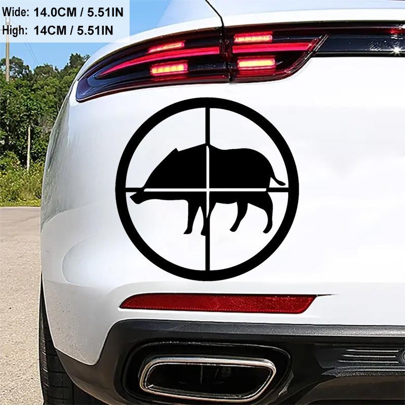 Creative Animal Hunting Shooting Wild Boar Car Sticker - Temu