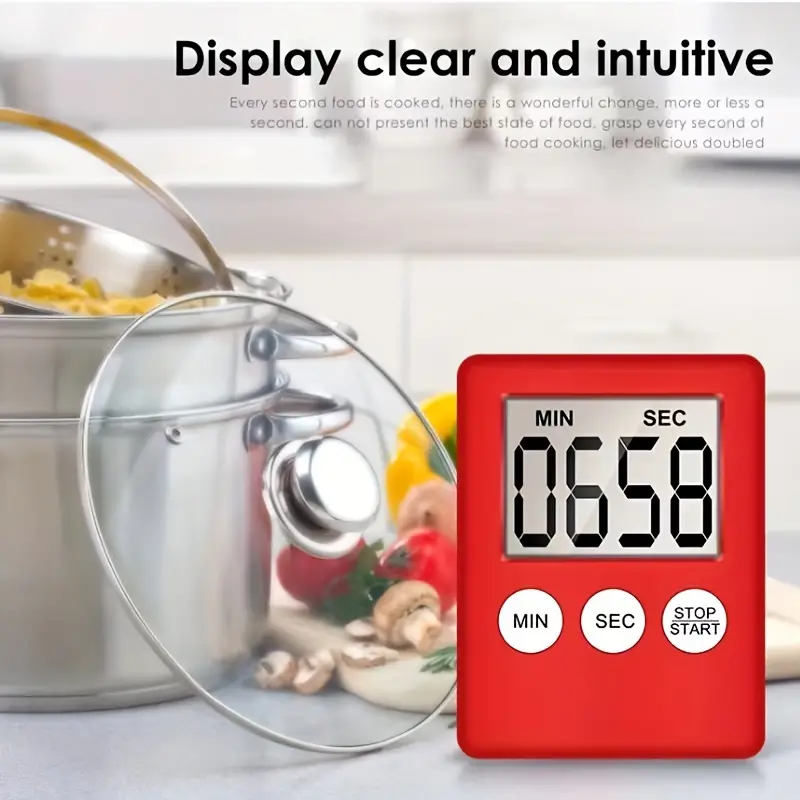 Timers, Kitchen Timer, Digital Kitchen Timer, Cute Thin Magnetic Countdown  Up Cooking Timer, Clock With Large Lcd Display, Loud Alarm & Strong Magnet  Classroom Timer For Teachers Student Studying, Kitchen Gadgets, Cheap