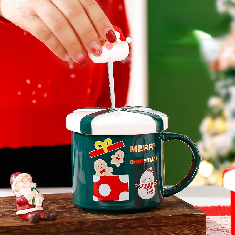 New Creative Christmas Cup, High-value Ceramic Cup Mug Cartoon