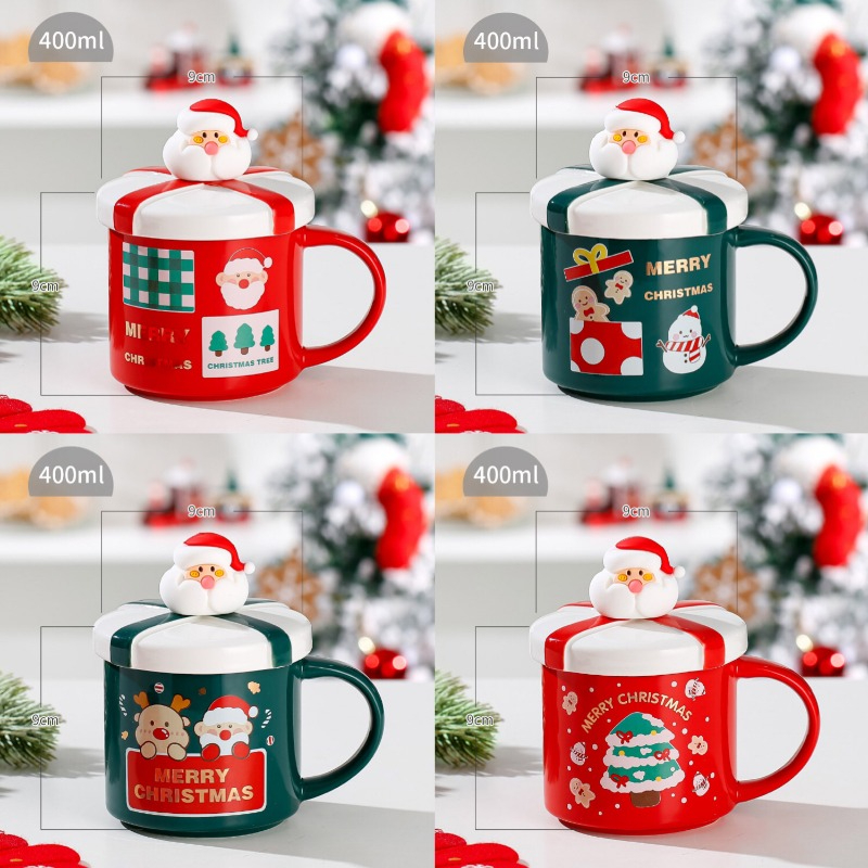 New Creative Christmas Cup, High-value Ceramic Cup Mug Cartoon