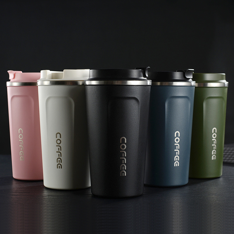 

1pc Double Walled Stainless Steel Vacuum Travel Mug, 510ml/17.2oz Reusable Insulated Tumbler Cup For Coffee, Tea