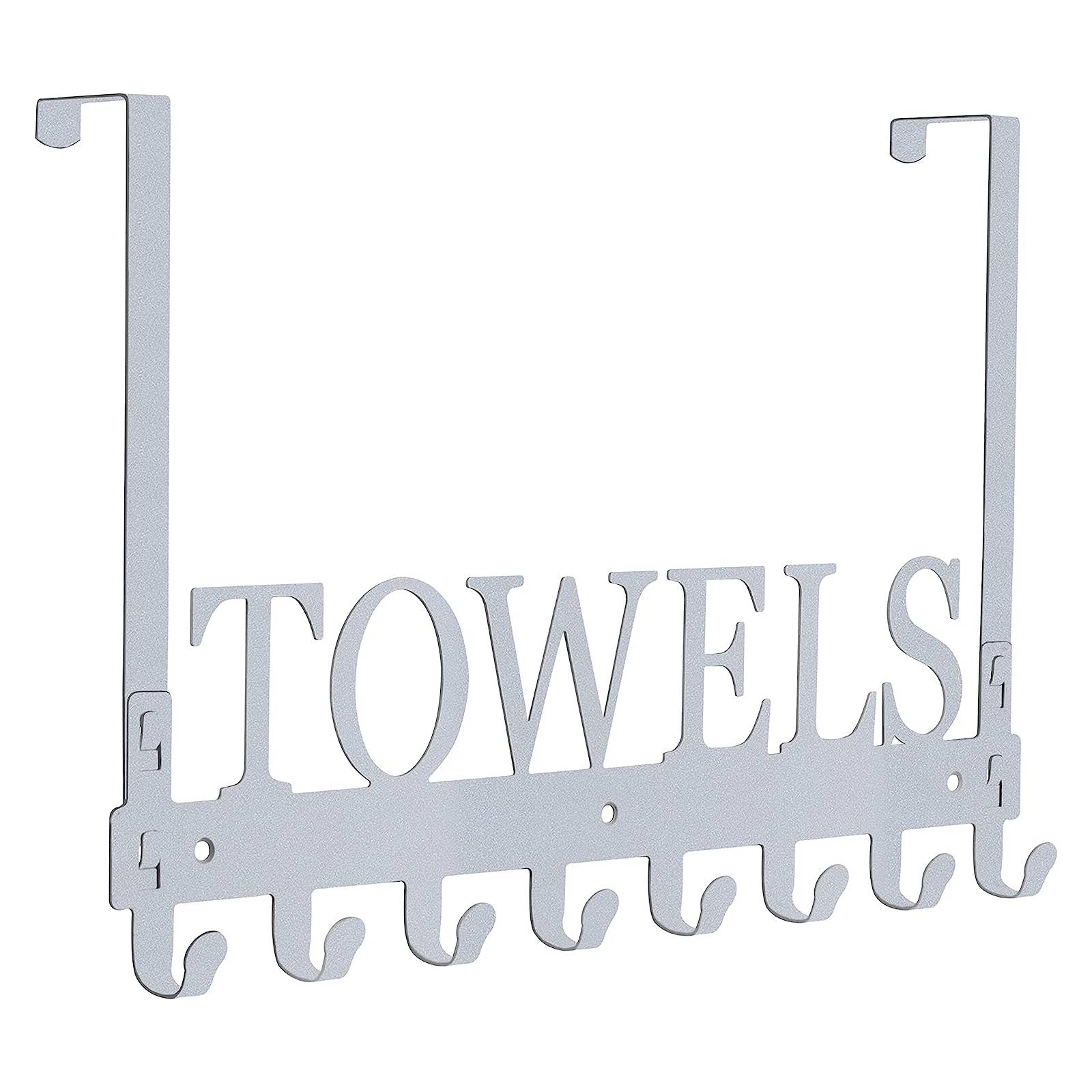 Over The Door Towel Rack Door Rack Hanger Organizer Bathroom Door Rack for  Towels Over The Door Hooks with Shelves Behind Door Towel Holder for