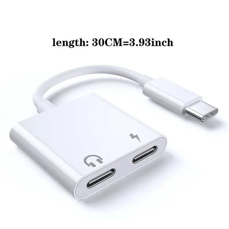 30cm USB Type C to 3.5mm Audio Adapter Cable USB C to Aux Audio