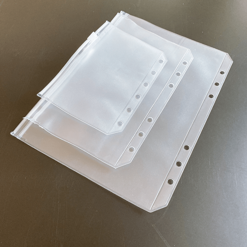 5pcs, Pochettes De Classeur Transparentes En PVC À 6 Trous A5/A6