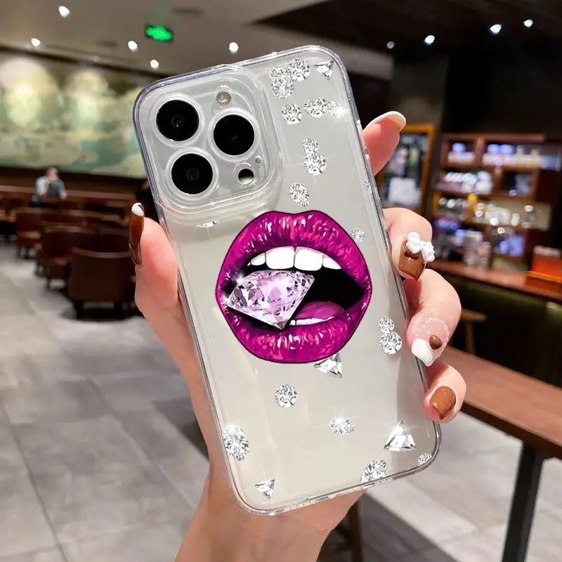phone case 2pcs diamonds in mouth luxury shockproof phone - Temu phone case 2pcs diamonds in mouth luxury shockproof phone - Temu