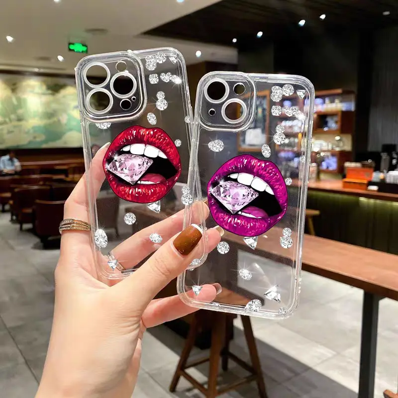 phone case 2pcs diamonds in mouth luxury shockproof phone - Temu phone case 2pcs diamonds in mouth luxury shockproof phone - Temu