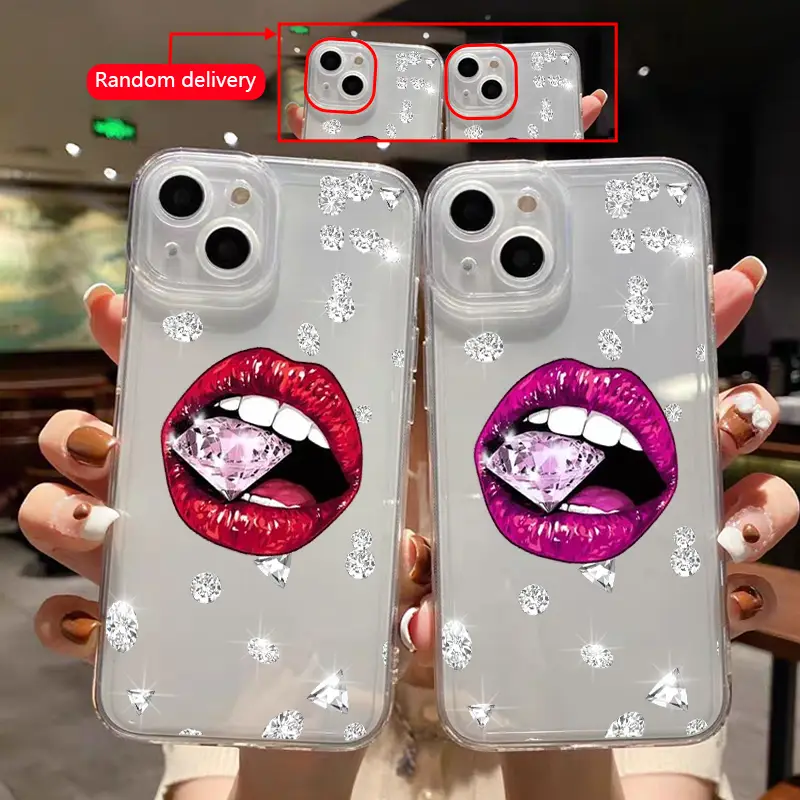 phone case 2pcs diamonds in mouth luxury shockproof phone - Temu phone case 2pcs diamonds in mouth luxury shockproof phone - Temu