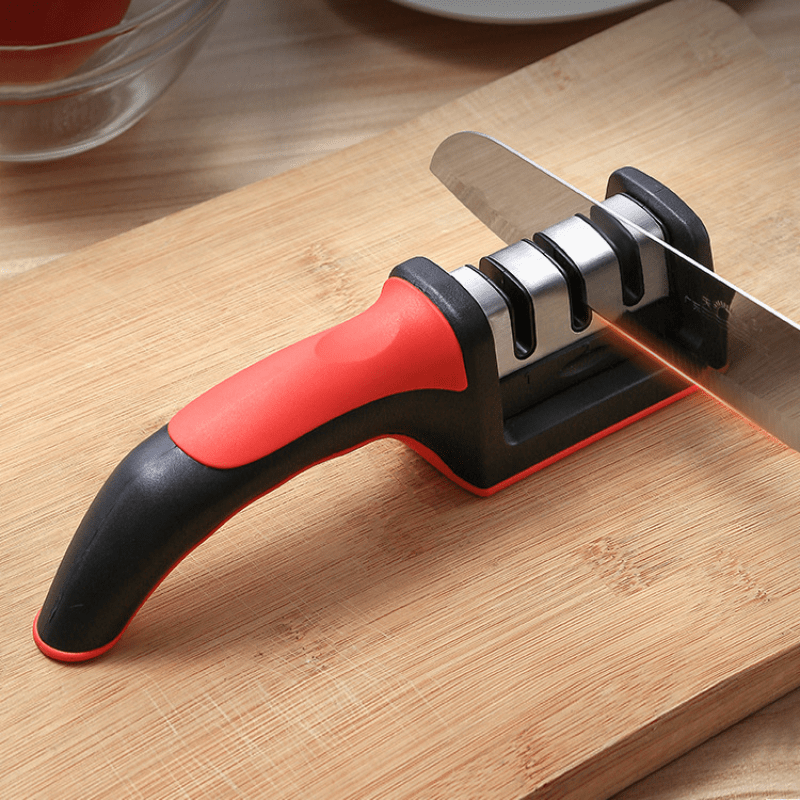 Household Sharpener Sharpening Stone Kitchen Small Tool Multi-functional  Handheld Quick Three-stage Sharpening Tool - Temu