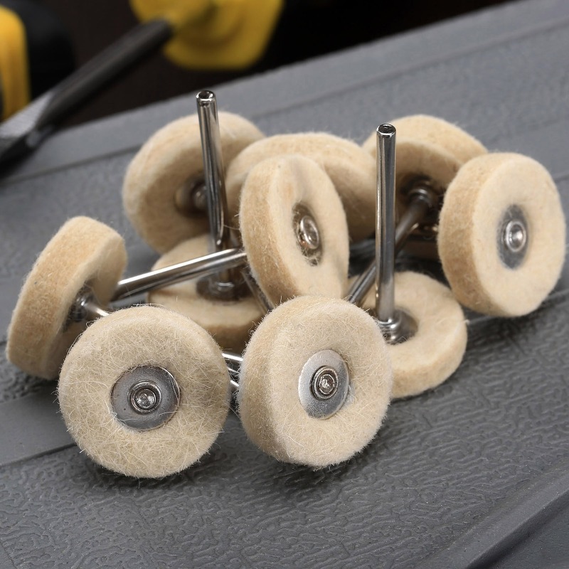 10pcs Wool Buffing Polishing Wheel for Drill 100×8 mm Grinding