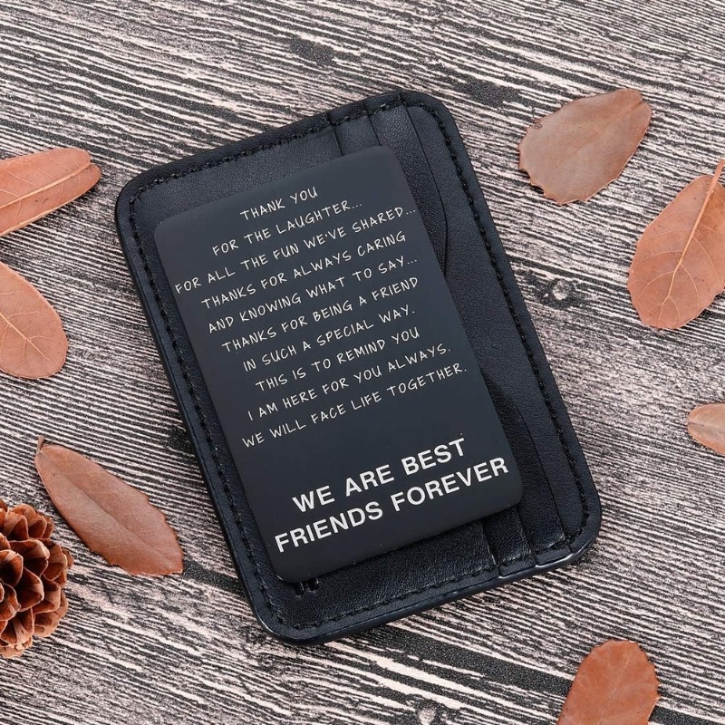 Engraved Wallet Card Insert For Friends Funny Friendship Gift