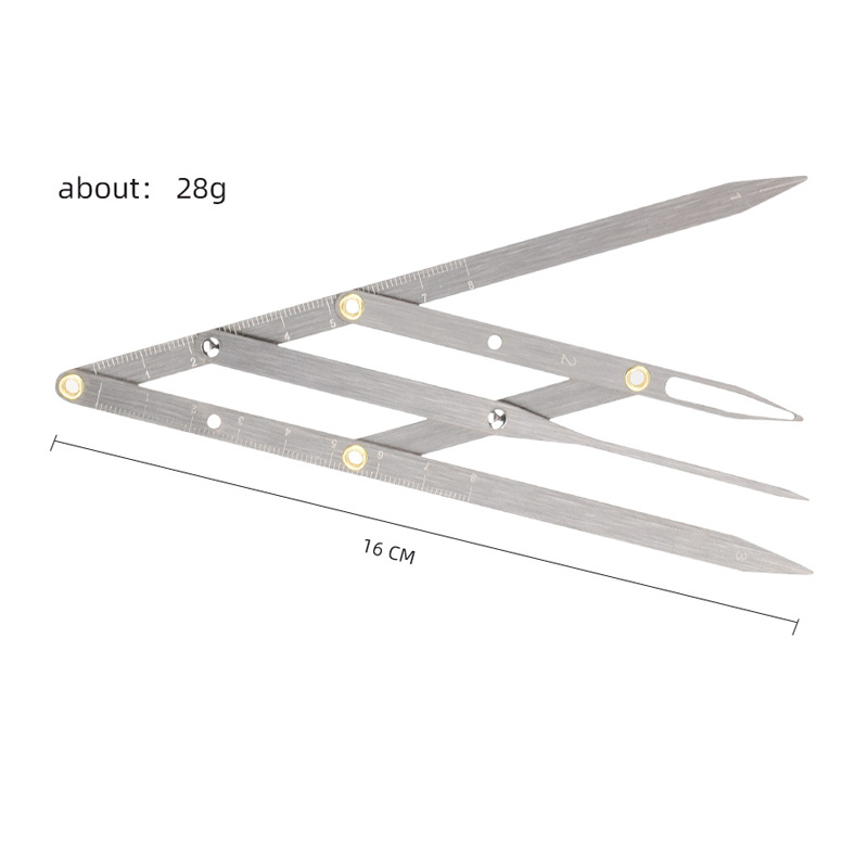 Image of Stainless Steel Microblading Balance Positioning/equidistant Eyebrow Mapping Ruler Golden Ratio Ruler Measurement Tool