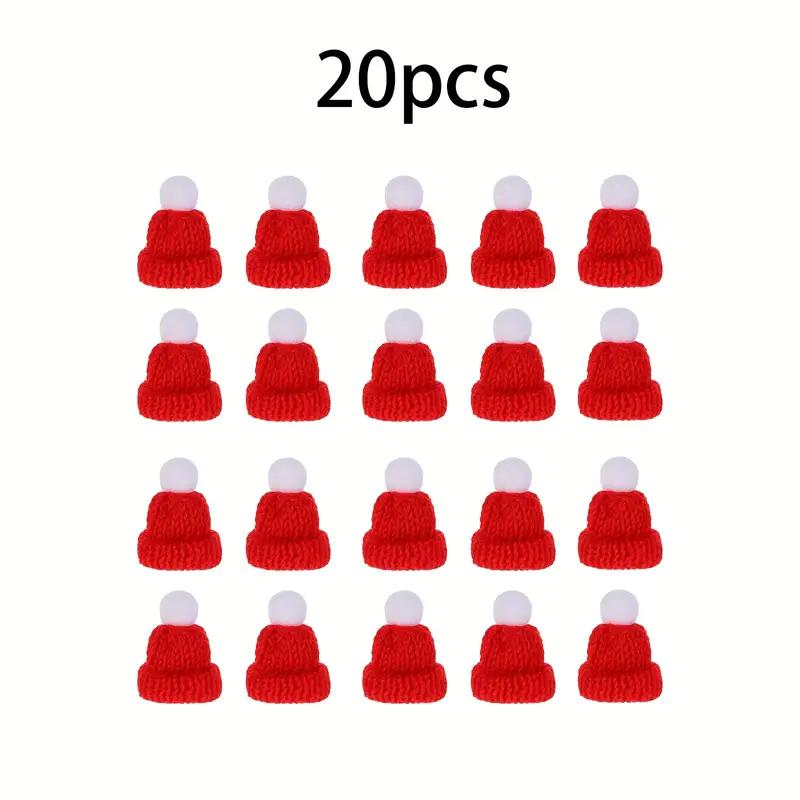 20pcs miniature santa hats Christmas Hat Favors Snowman Hats For Crafts