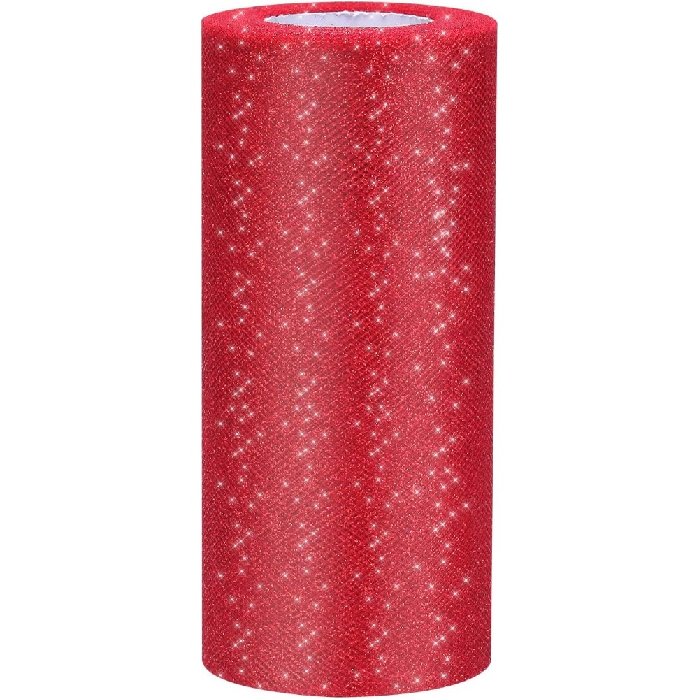 CRASPIRE 5 Roll Glitter Sequin Deco Mesh Ribbons, Tulle Fabric, Tulle Roll  Spool Fabric For Skirt Making, Flamingo, 2 inch(5cm), about  25yards/roll(22.86m/roll)