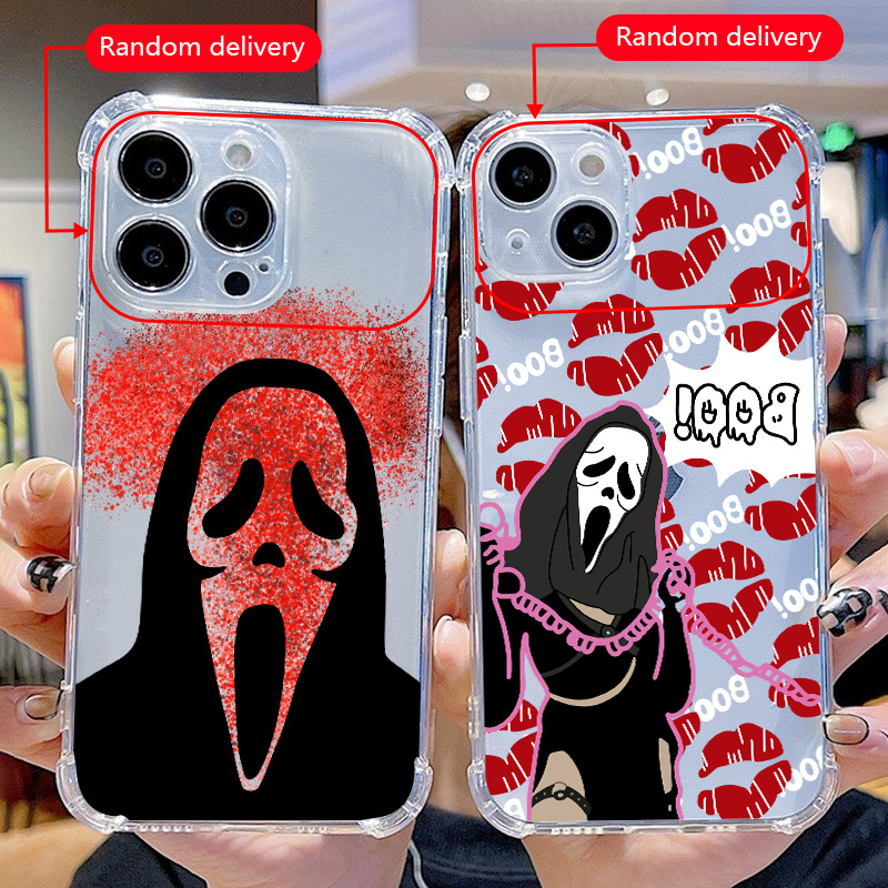 Halloween Skull Graphic Luxury Shockproof Phone Case For Iphone 15 14 13 12  11 Pro Max X Xr Xs 7 8 Plus Cpp Silicone Bumper Transparent Hard Back Soft  Cover Fall Phone Cases - Temu Israel