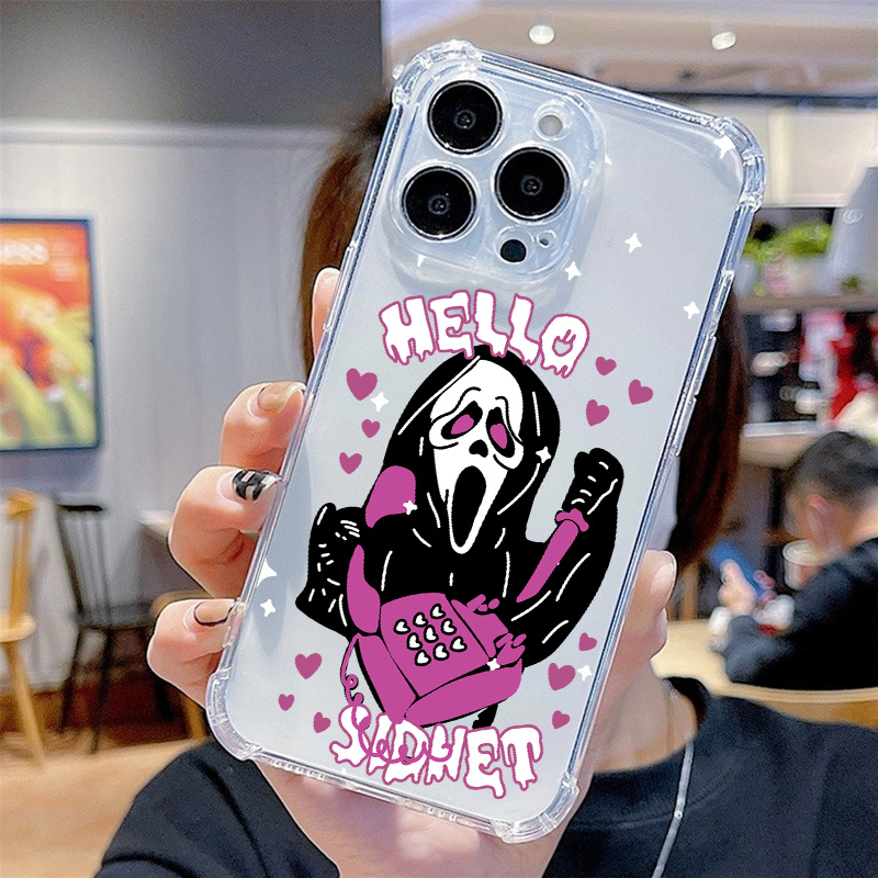 Halloween Skull Graphic Luxury Shockproof Phone Case For Iphone 15 14 13 12  11 Pro Max X Xr Xs 7 8 Plus Cpp Silicone Bumper Transparent Hard Back Soft  Cover Fall Phone Cases - Temu Israel