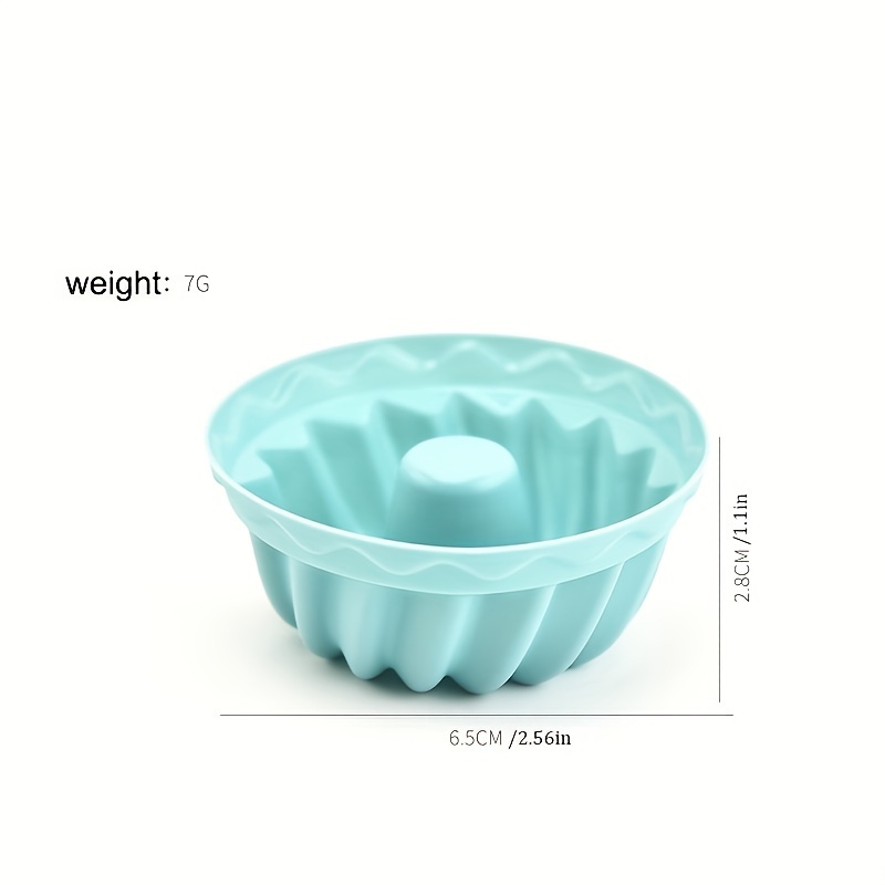 3PCS Mini Bundt Cake Pan, 6Cavity Heritage Bundtlette Cake Silicone Mold  for Baking,Non Stick Fancy Molds for Fluted Tube Cake 