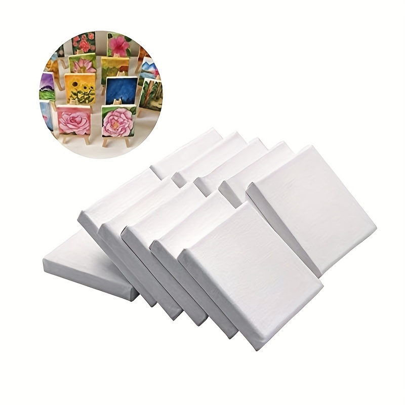 5Pcs Ultrathin Painting Board Blank White Canvas Panels for Oil