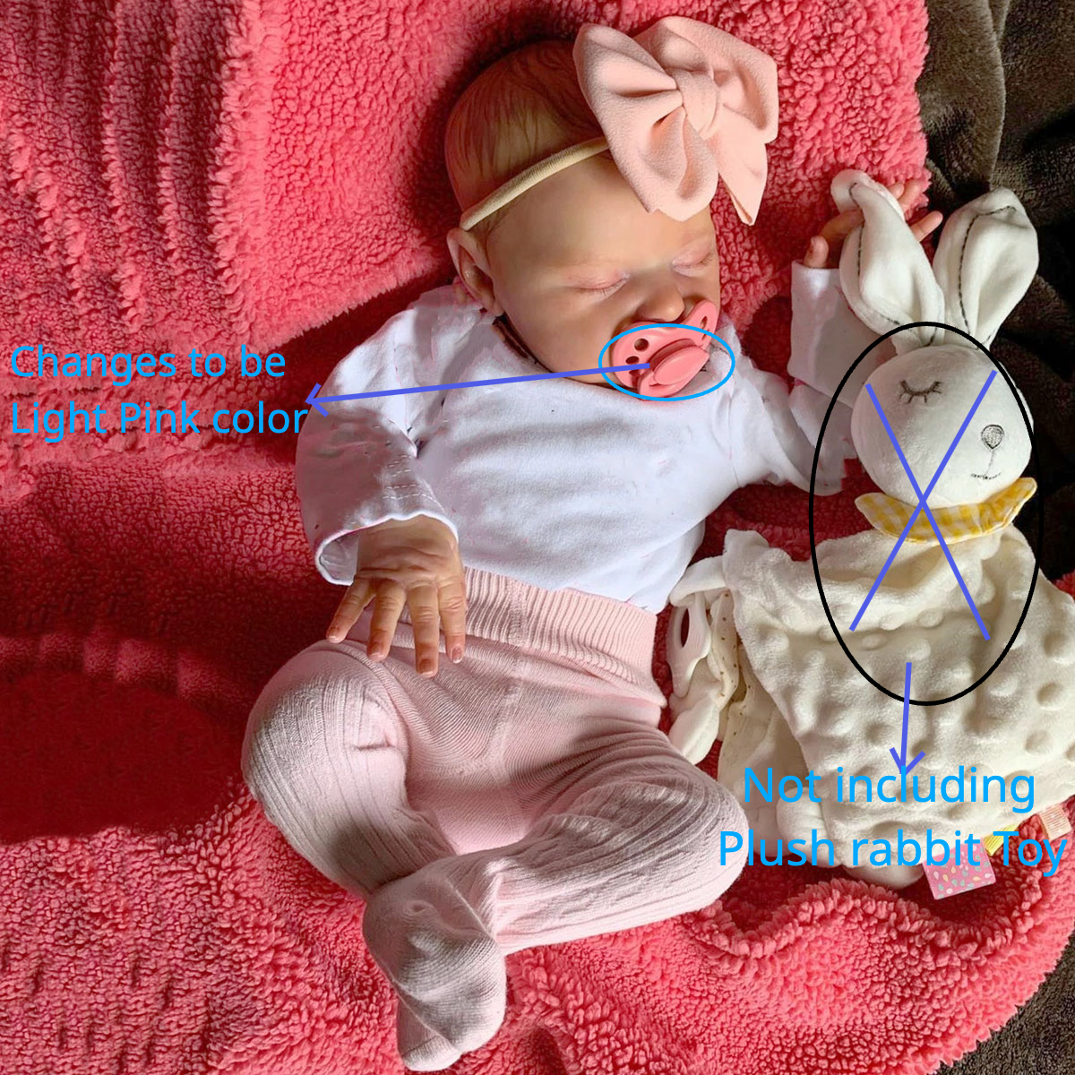 Muñecas Reborn Realista Silicona Completa 49cm Bebé Reborn Silicona  Completa Realista Durmiendo Suave Cuddly Piel 3D con Venas Visibles Muñeca  Hecha a Mano,Girl : : Juguetes y juegos