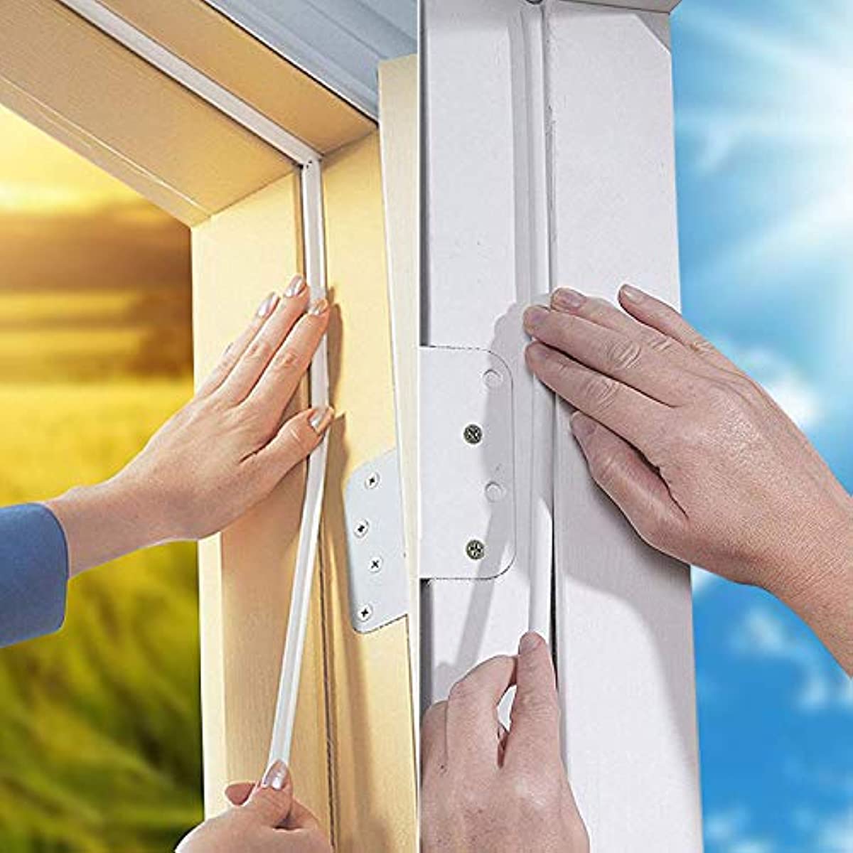 Joint de fenêtre isolant, joint de porte en mousse adhésive, bande de  caoutchouc antichoc anti-froid, 1 rouleaux 15mm (l) X10mm (h) X3m (l),  Battqx noir