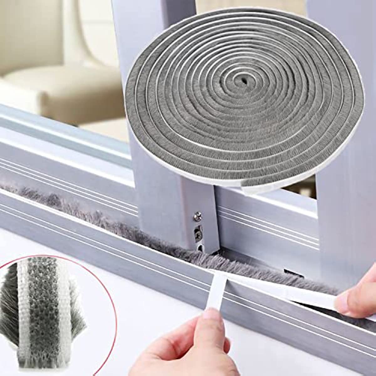 1pc Weather Stripping Door Window Seal Strip 33 Ft, Self Adhesive Strong  Adhesion, Soundproofing, Draft Blocker, Dustproof Strip