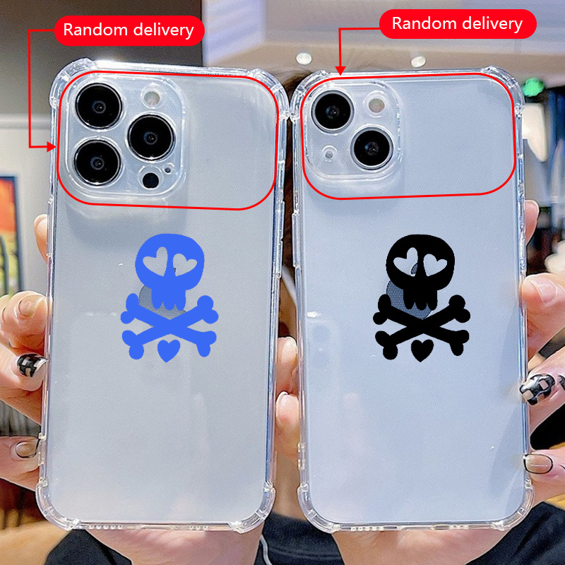 Phone Case With Halloween Skull Graphic Shockproof For Iphone 15