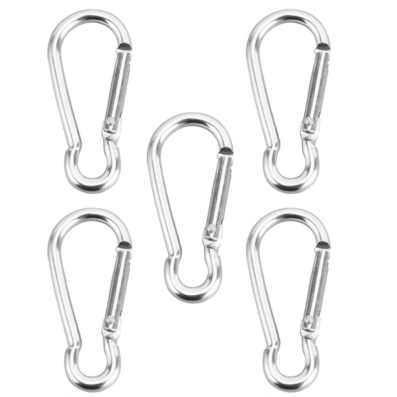 10/30/50pcs Mini Carabiner Keychain Aluminum Alloy D-ring Buckle