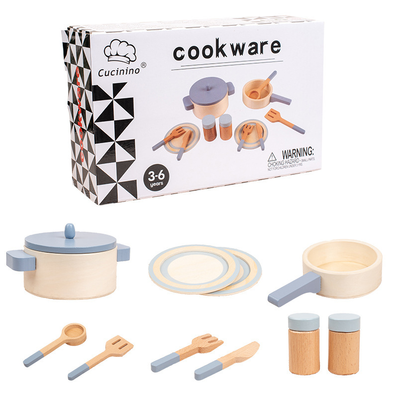 Kitchen Toyset Miniature Wooden Toy Interest Development DIY Simulation  Accessories Montessori Kitchen Toys Cooking toys for Kids 