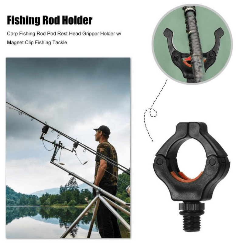 1/3Pcs Carp Fishing Rod Rest Head Gripper for Rod Pod Holder with Magic  Magnet Clips Keep Fishing Rod