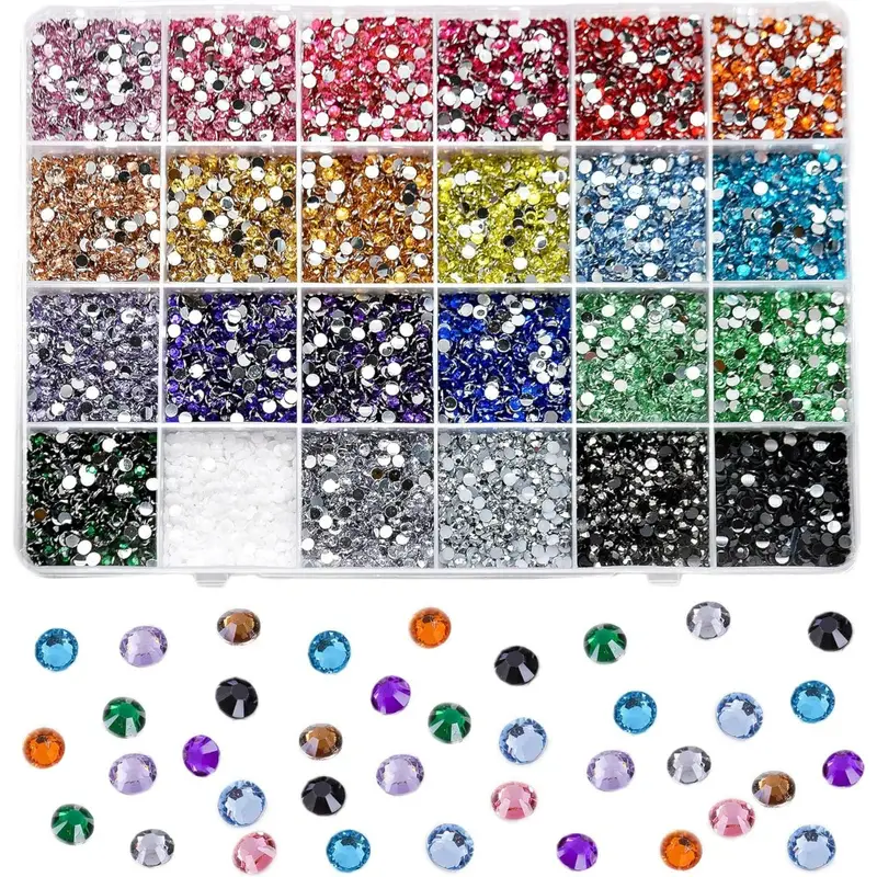 3mm Rainbow Rhinestones Set,Crystal Colorful Gemstones For Crafts,  Non-Hotfix Flatback Resin Colored Jelly Rhinestones For Tumblers,Clothes,  Shoes, Na