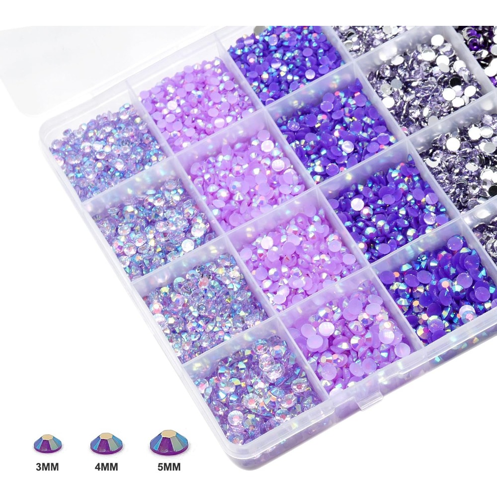 Resin Rhinestones Bulk Ss12 17 Colors Ab Flatback Round - Temu