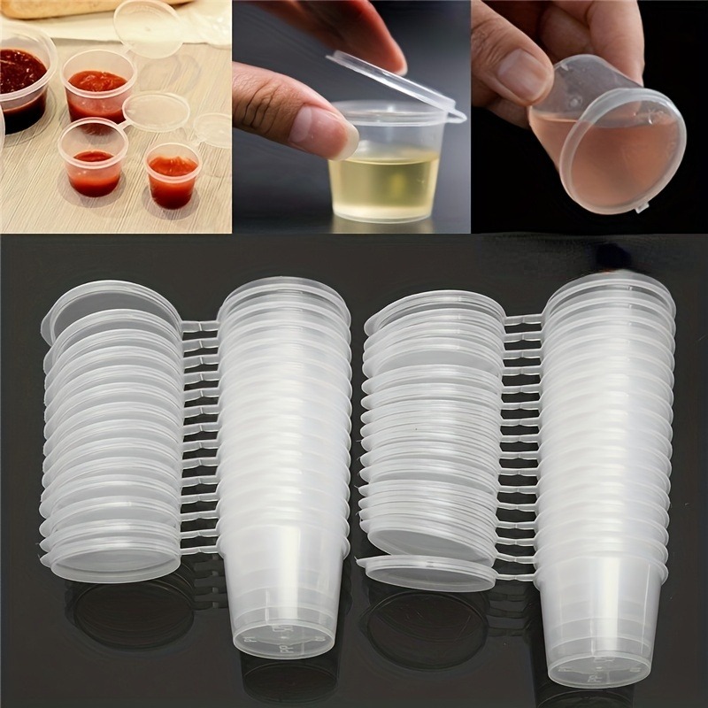 Disposable Sauce Cup With Lid Small Seasoning Container - Temu