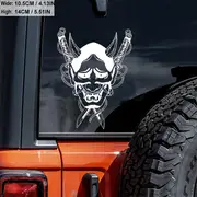 Demon Mask Swords Car Sticker Decal Laptop Water - Temu New Zealand