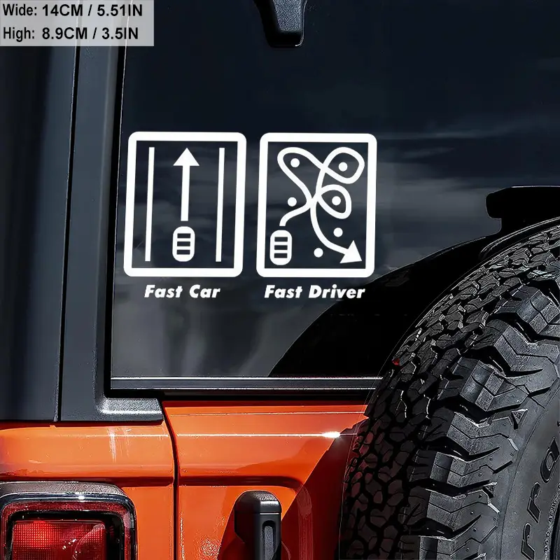 Fast Car Fast Driver Funny Die Cut Car Sticker Laptop Water - Temu ...