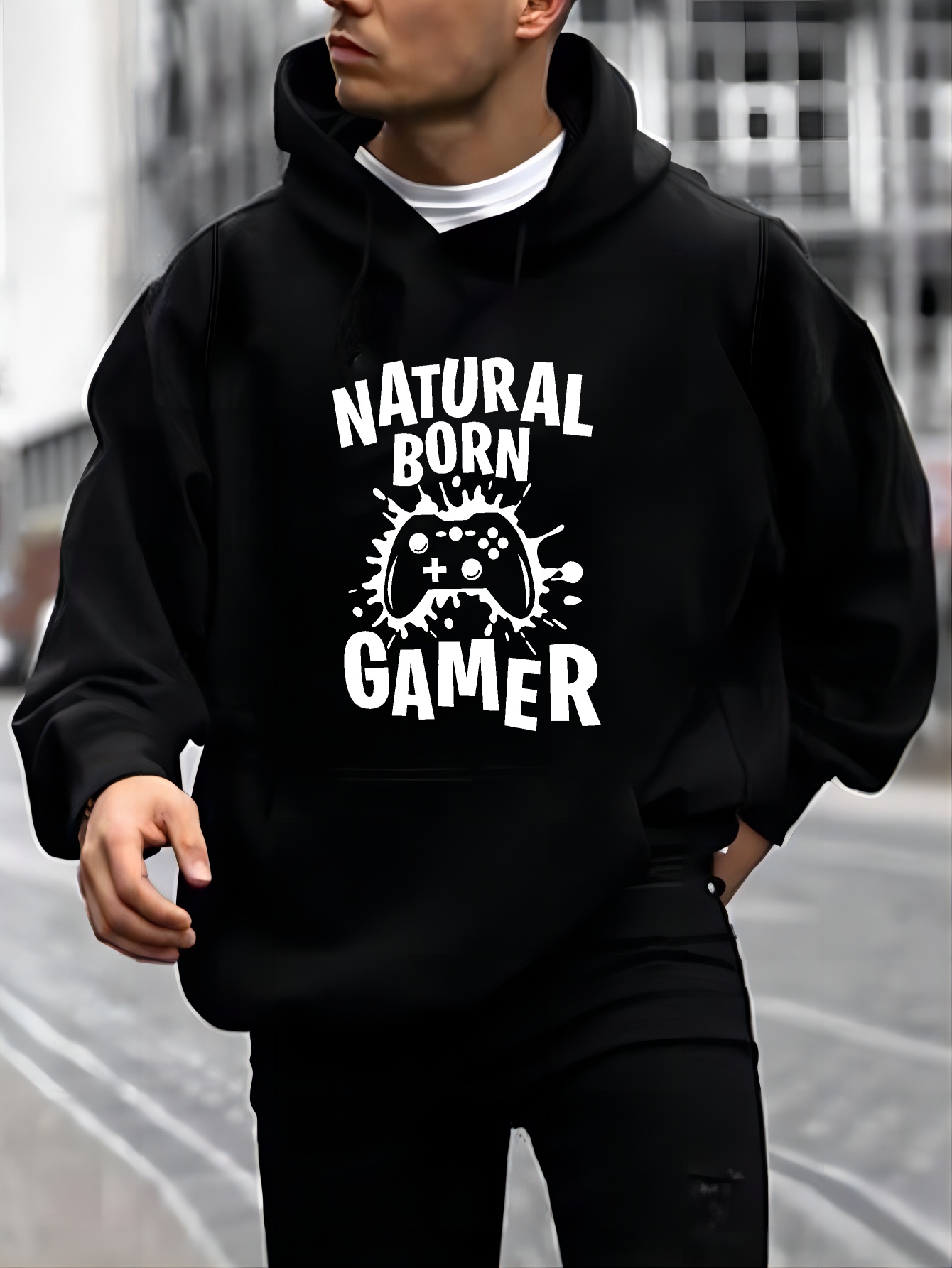 ropa gamer natural sudadera capucha peluche beige Temu Uruguay