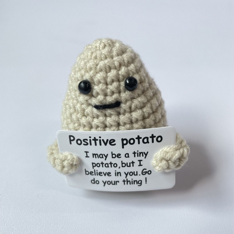 Mini Funny Positive Potato Life Fun Knitted Positive Potato - Temu